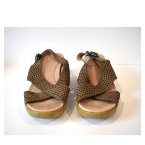 Dansko Sandals Size 40 Women's 9.5 Slingbacks Wedge Brown Open-Toe